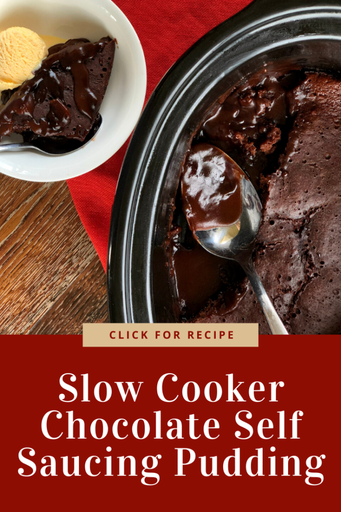 Slow Cooker Chocolate Self Saucing Pudding Pinterest Pin