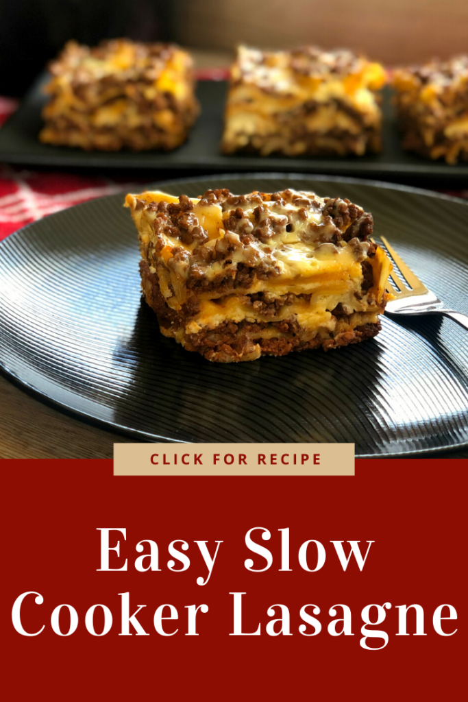 Easy Slow Cooker Lasagne Pinterest Pin
