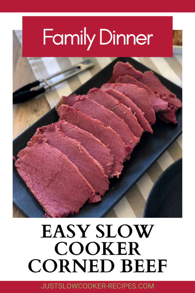 Easy Slow Cooker Corned Beef Pinterest Pin