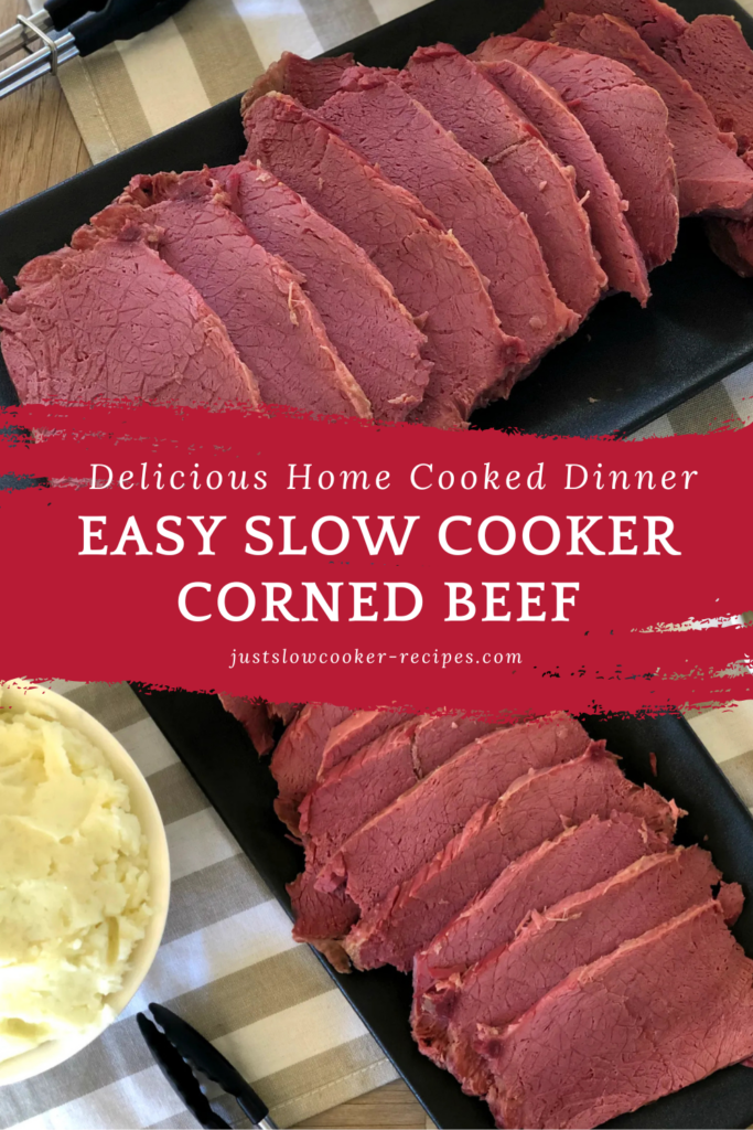 Easy Slow Cooker Corned Beef Pinterest Pin