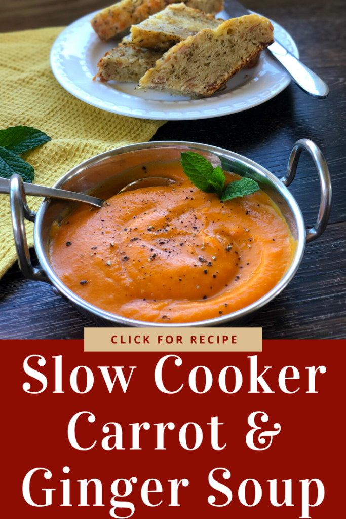 Slow Cooker Carrot & Ginger Soup Pinterest Pin