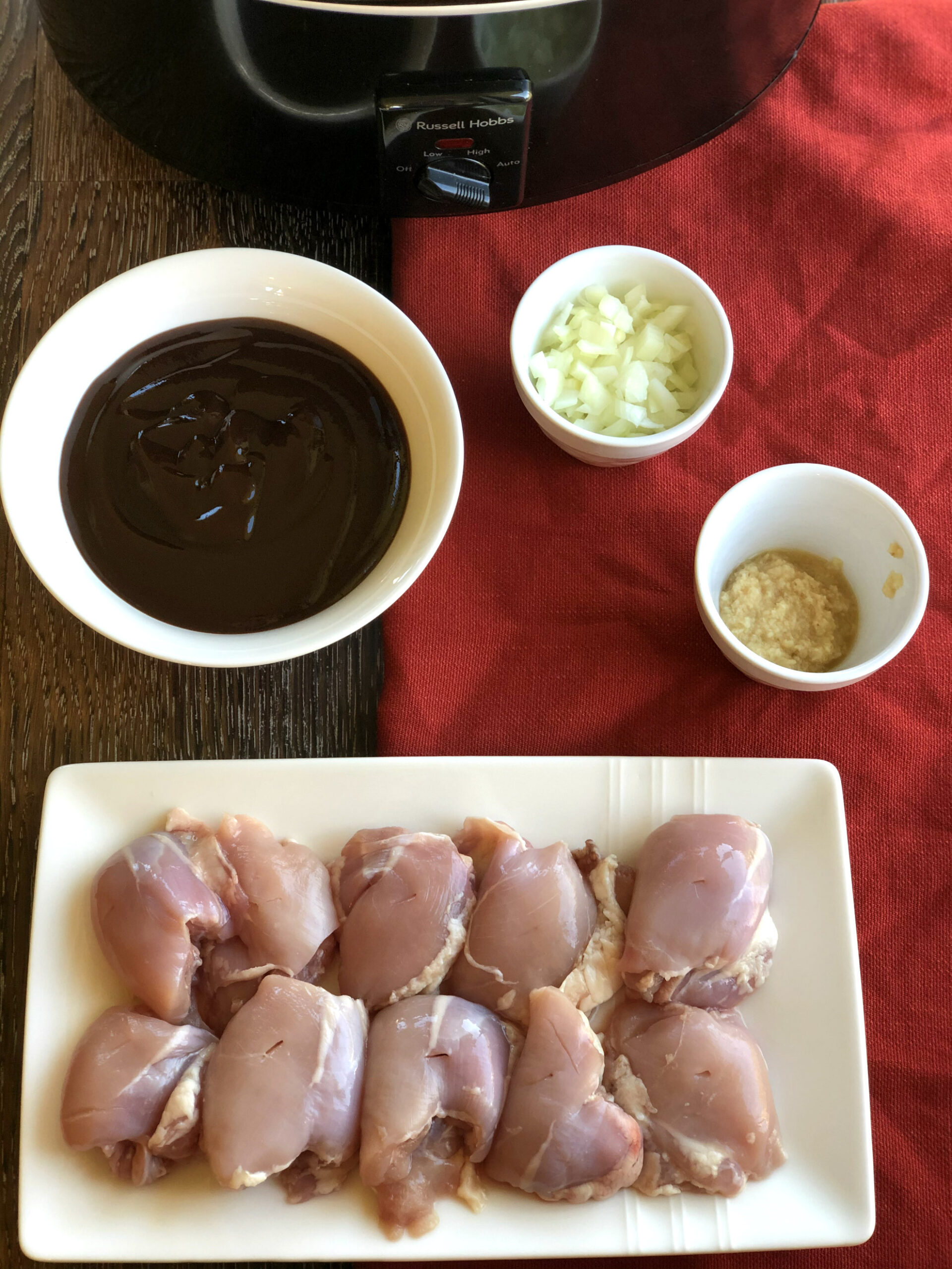 Ingredients for BBQ Pulled Chicken 