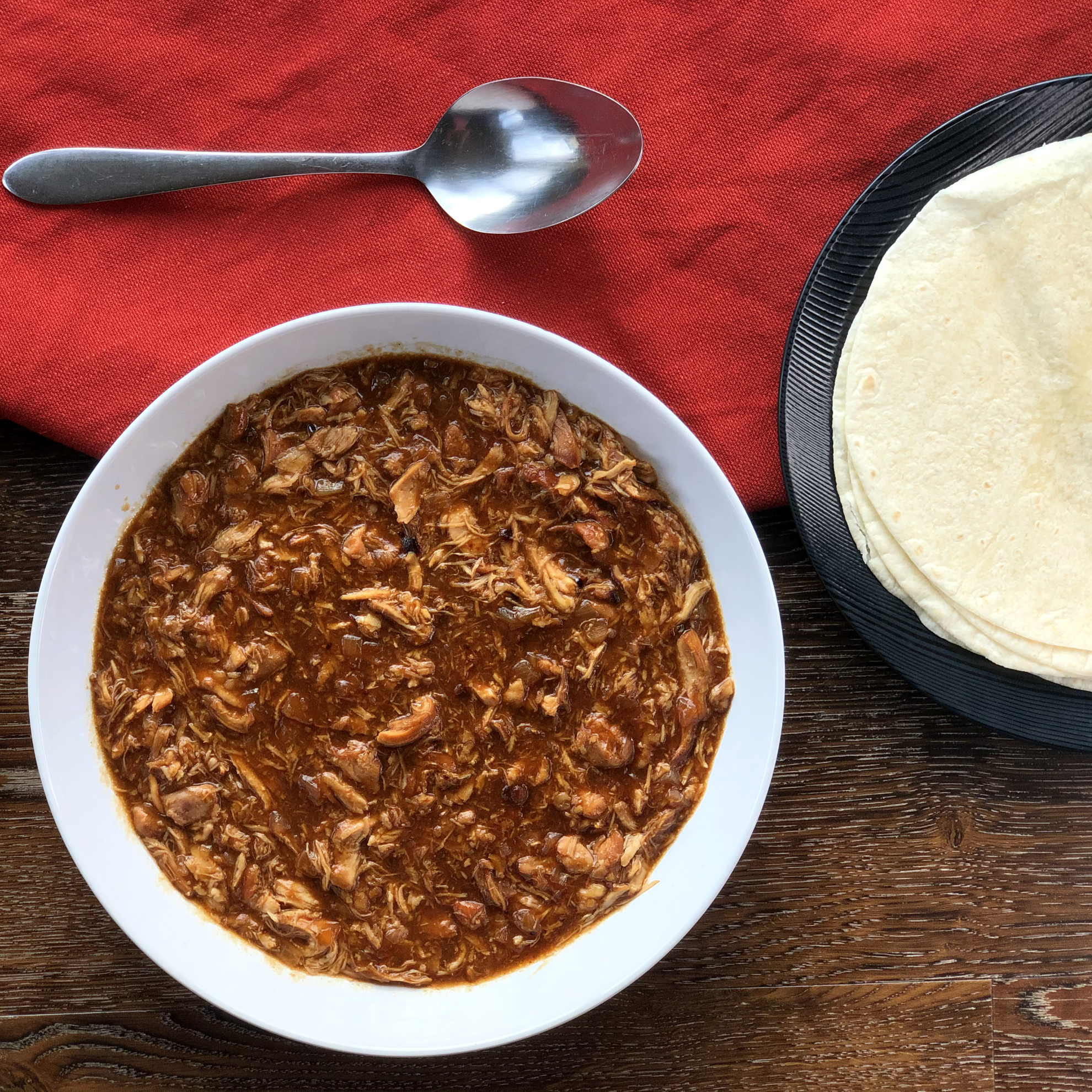 Simple Slow Cooker BBQ Pulled Chicken, 4 ingredients. 