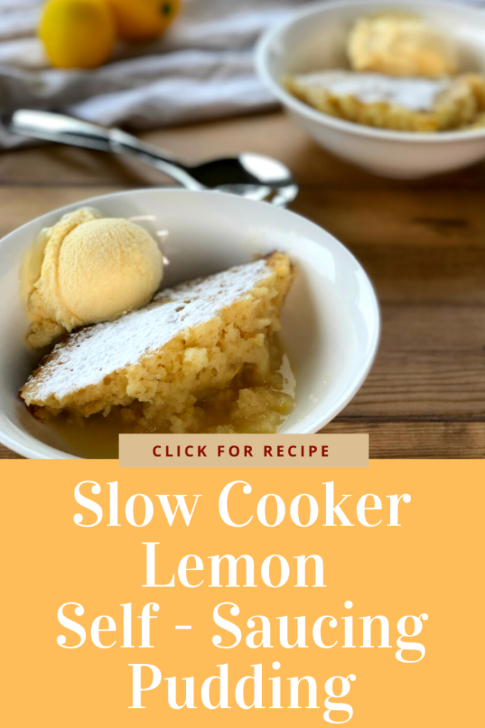 Slow Cooker Lemon Self Saucing Pudding Pinterest Pin