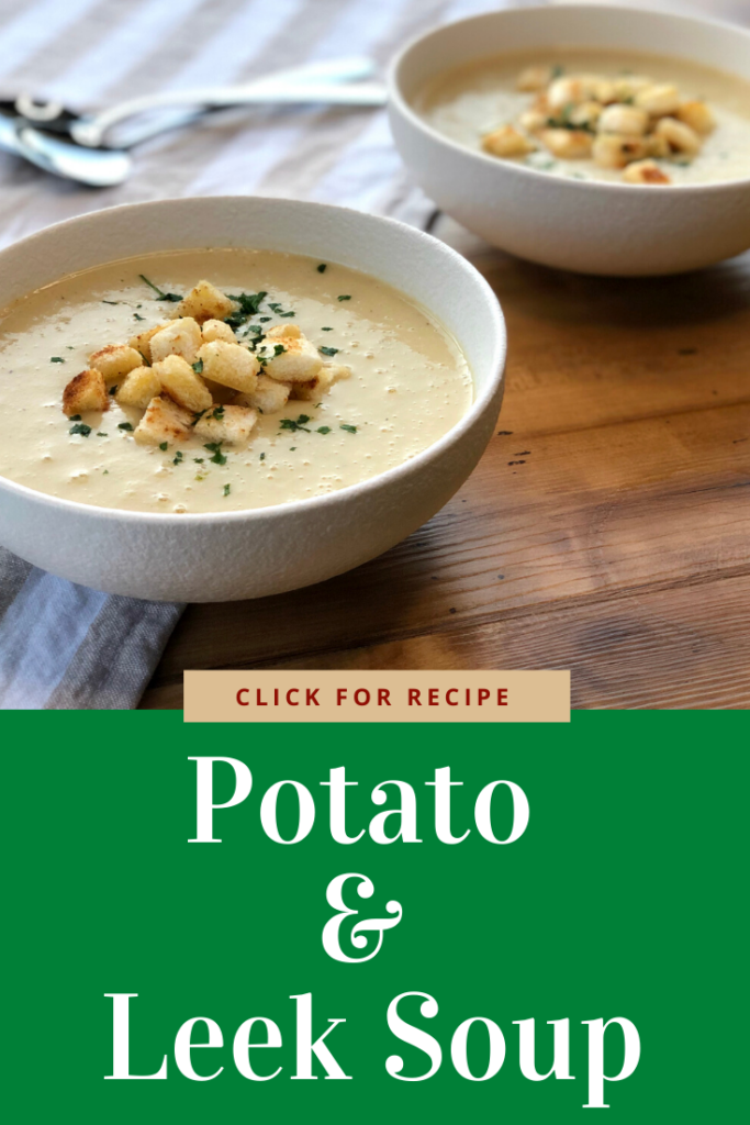 Slow Cooker Potato & Leek Soup Pinterest Pin