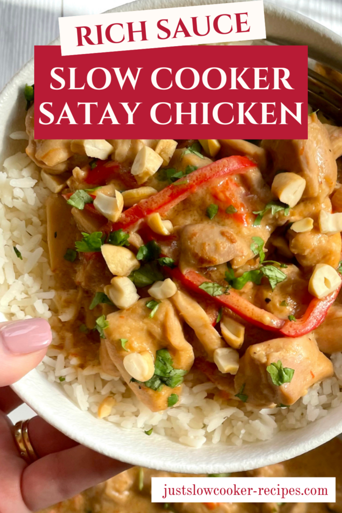 Slow Cooker Satay Chicken (Creamy Peanut Sauce)