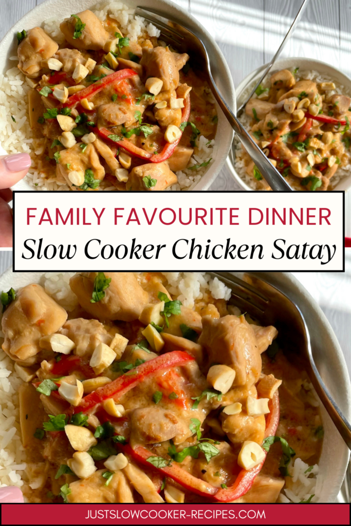Slow Cooker Satay Chicken for Family Dinners (Mild & Creamy)