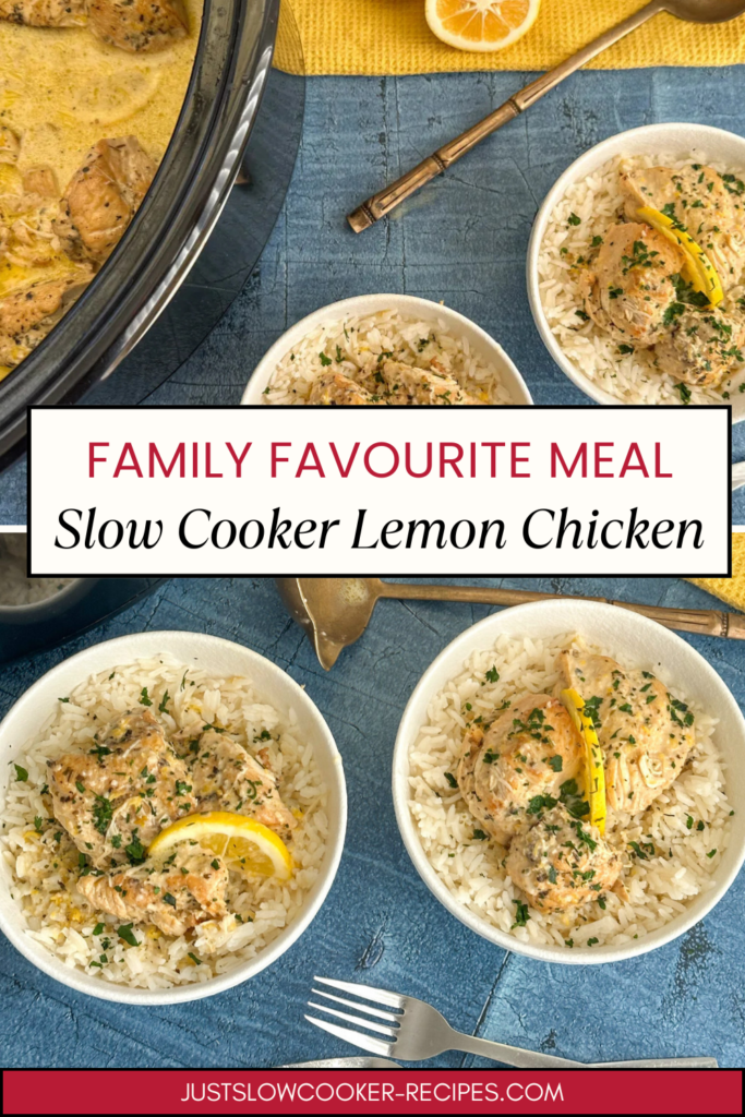 Slow Cooker Creamy Lemon Chicken for Family Dinners Pinterest Pin