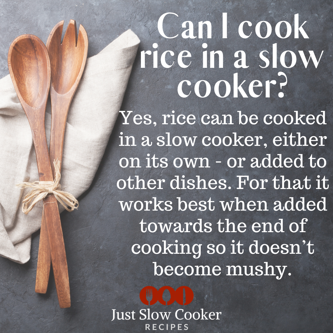 FAQ Can I cook rice in a slow cooker