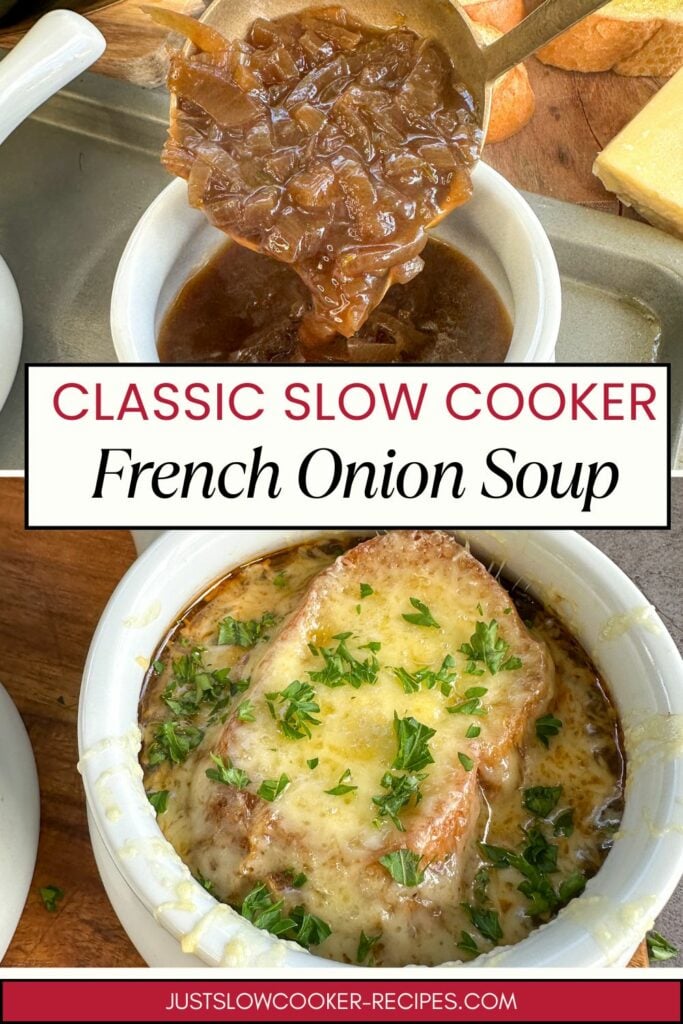 Classic Slow Cooker French Onion Soup Pinterest Pin