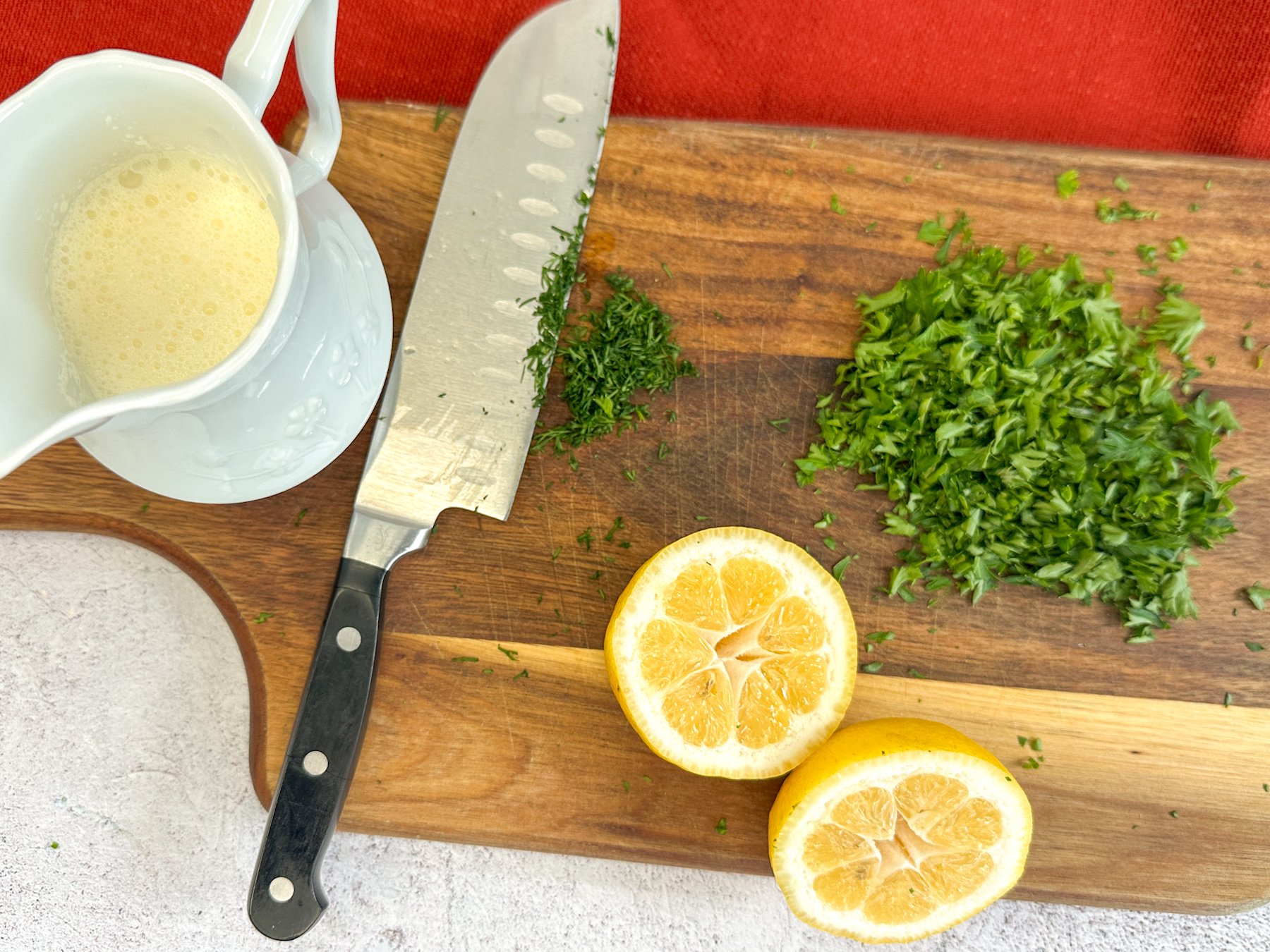 fresh herbs lemon juice and cream for finishing slow cooker soup