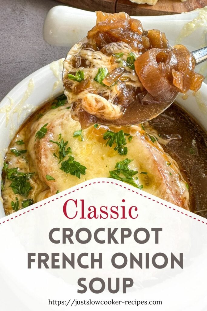 Crockpot French Onion Soup Pinterest Pin