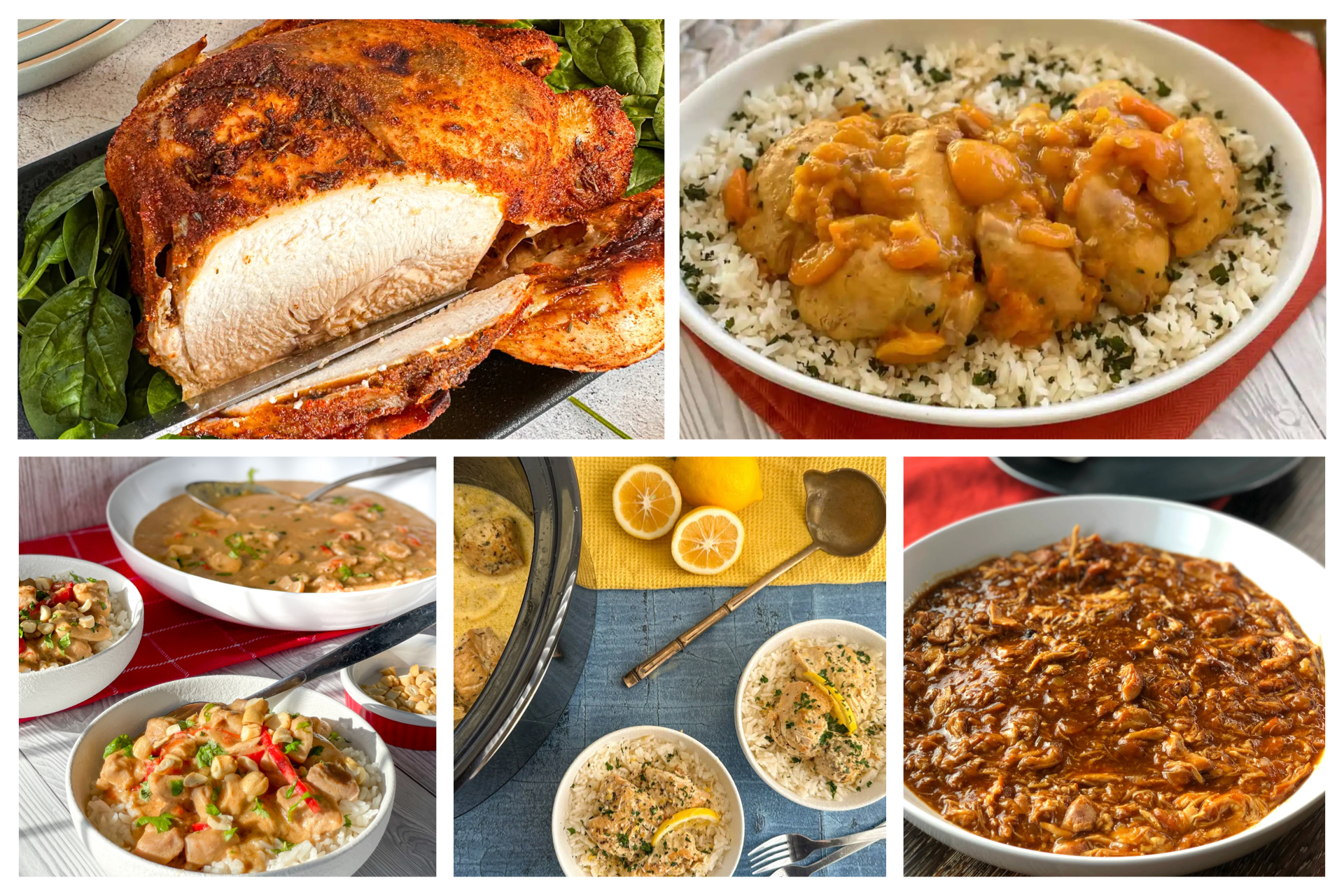 Selection of slow cooker chicken recipes