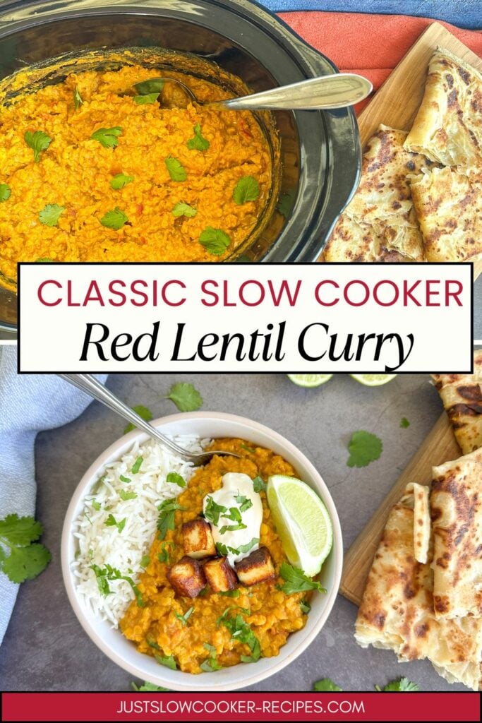 Slow Cooker Red Lentil Curry Pinterest Pin