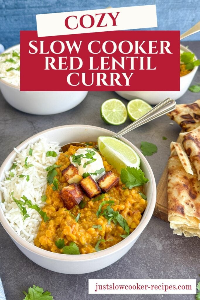 Slow Cooker Red Lentil Curry Pinterest Pin