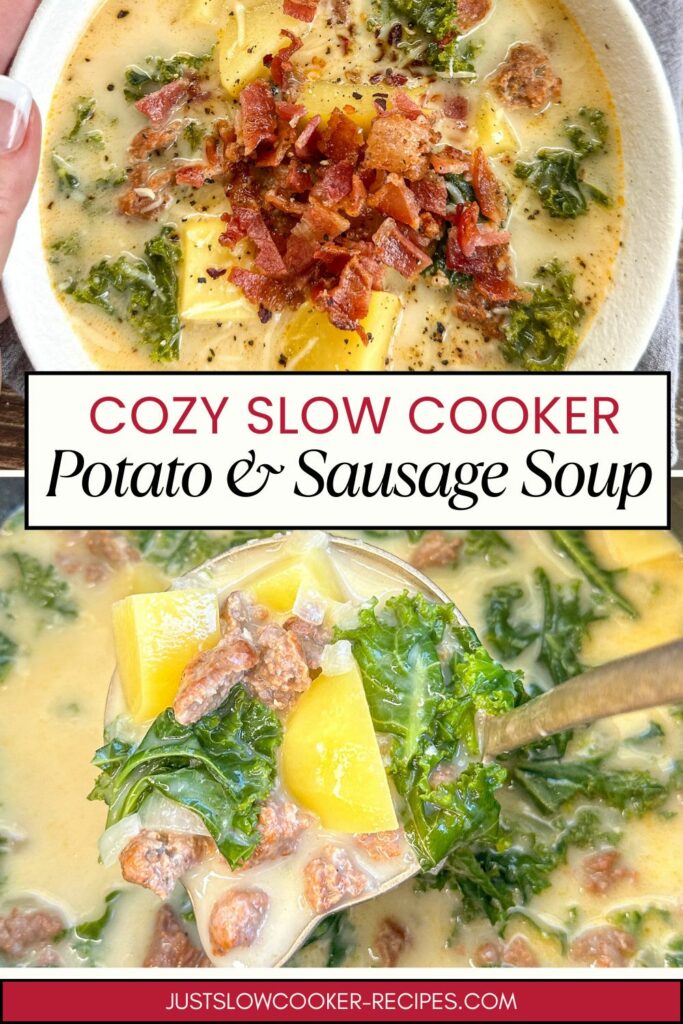 Slow Cooker Zuppa Toscana - Italian sausage and potato soup