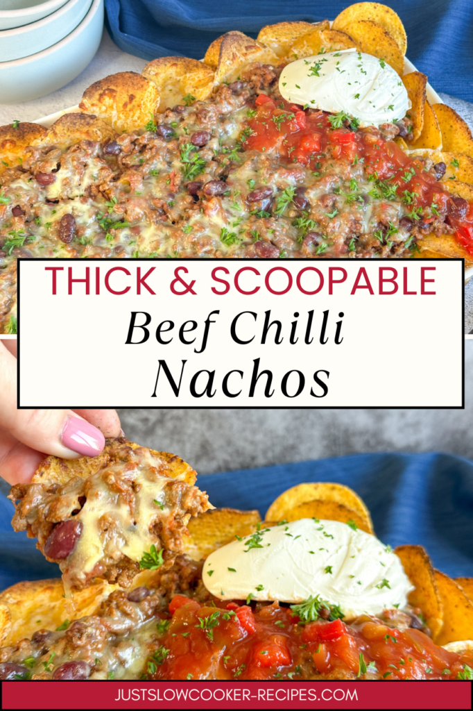 Best Slow Cooker Beef Chilli for Nachos Pinterest Pin