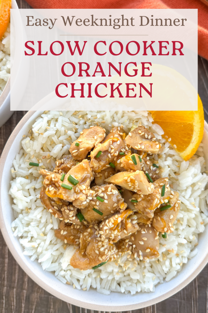 Easy Slow Cooker Orange Chicken Pinterest Pin