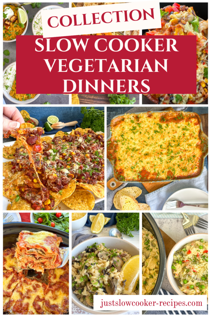 Easy Slow Cooker Vegetarian Dinners Pinterest Pin