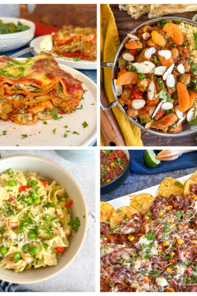 Collection of vegetarian slow cooker dinners
