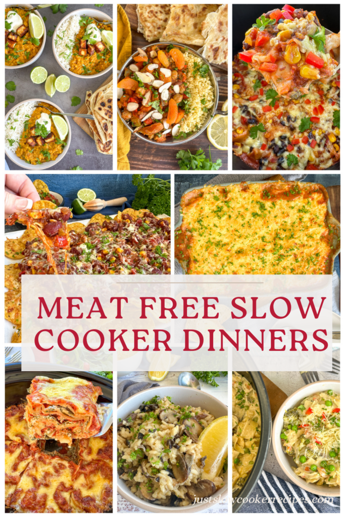 Meat-Free Slow Cooker Dinners Pinterest Pins