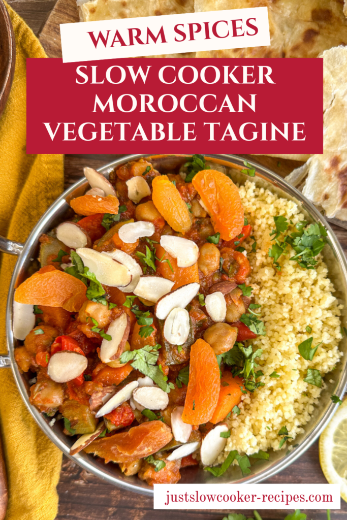 Slow Cooker Moroccan Vegetable Tagine (Warm & Flavourful) Pinterest Pin