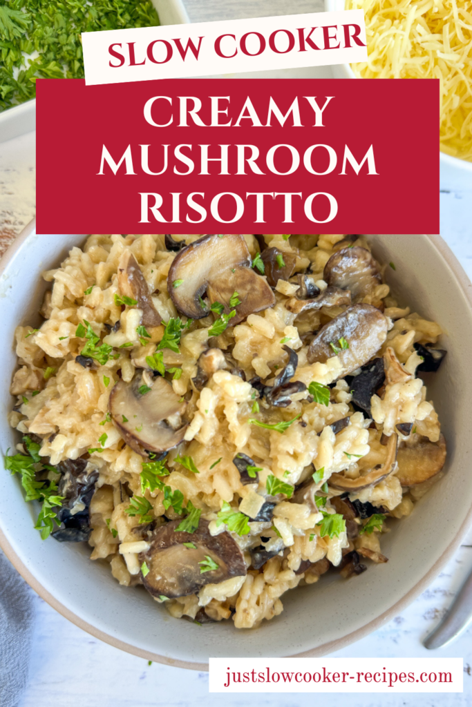 Slow Cooker Mushroom Risotto (Creamy & Comforting)