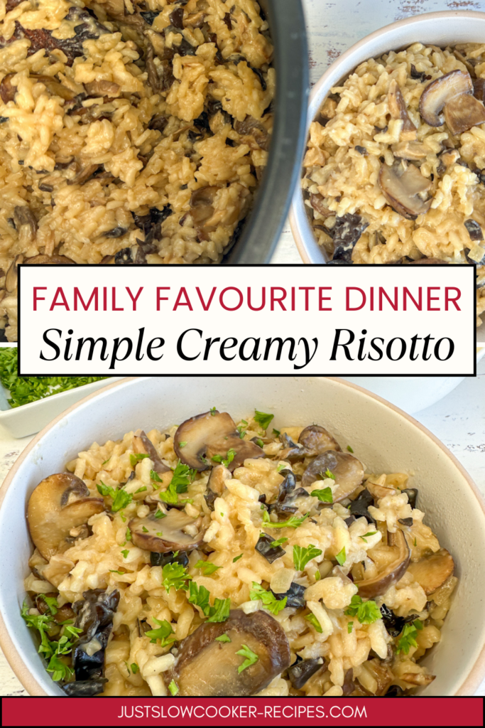 Slow Cooker Mushroom Risotto for Family Dinners (Simple & Creamy)