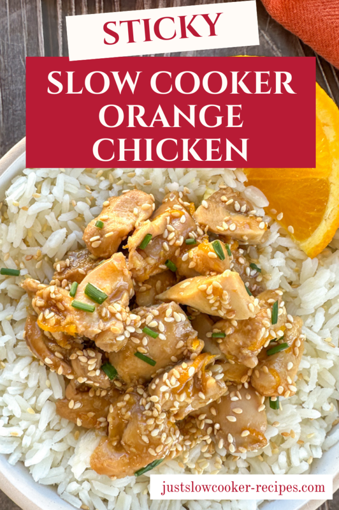 Slow Cooker Orange Chicken Pinterest Pin