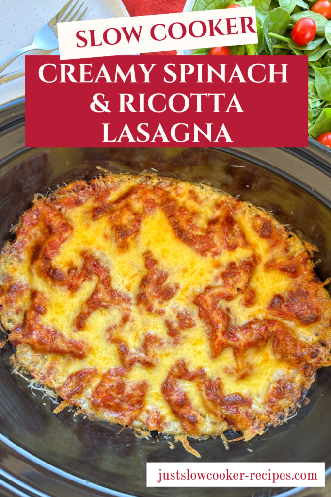 Slow Cooker Spinach and Ricotta Lasagna (Creamy & Comforting)