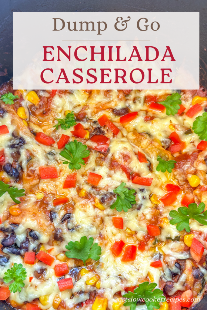 Easy Crockpot Vegetarian Enchilada Casserole Dinner