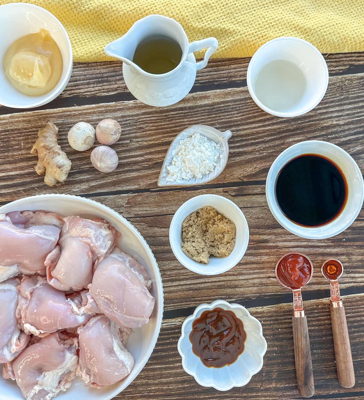 ingredients used for honey soy chicken base recipe