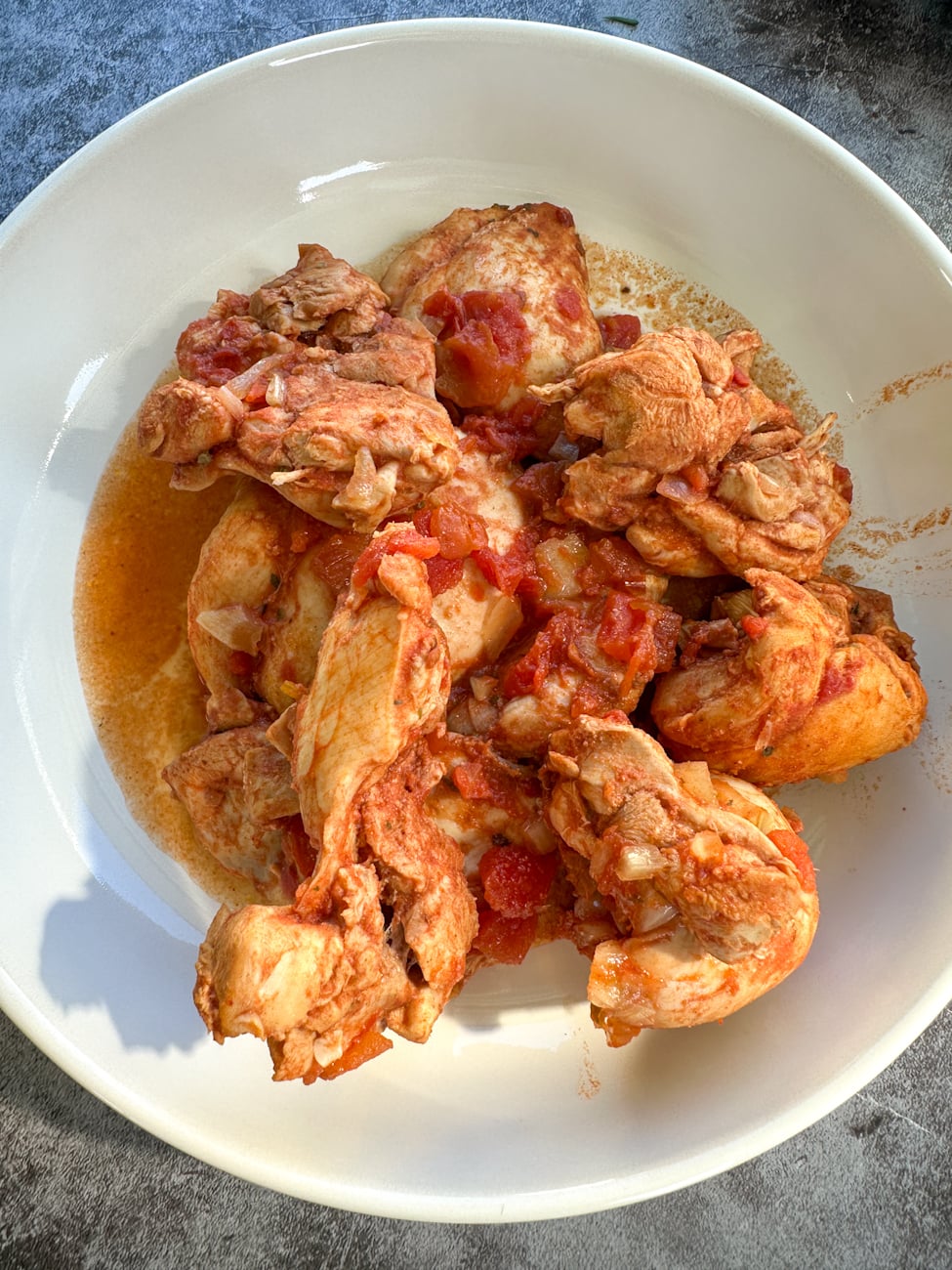chicken removed from mexican sauce