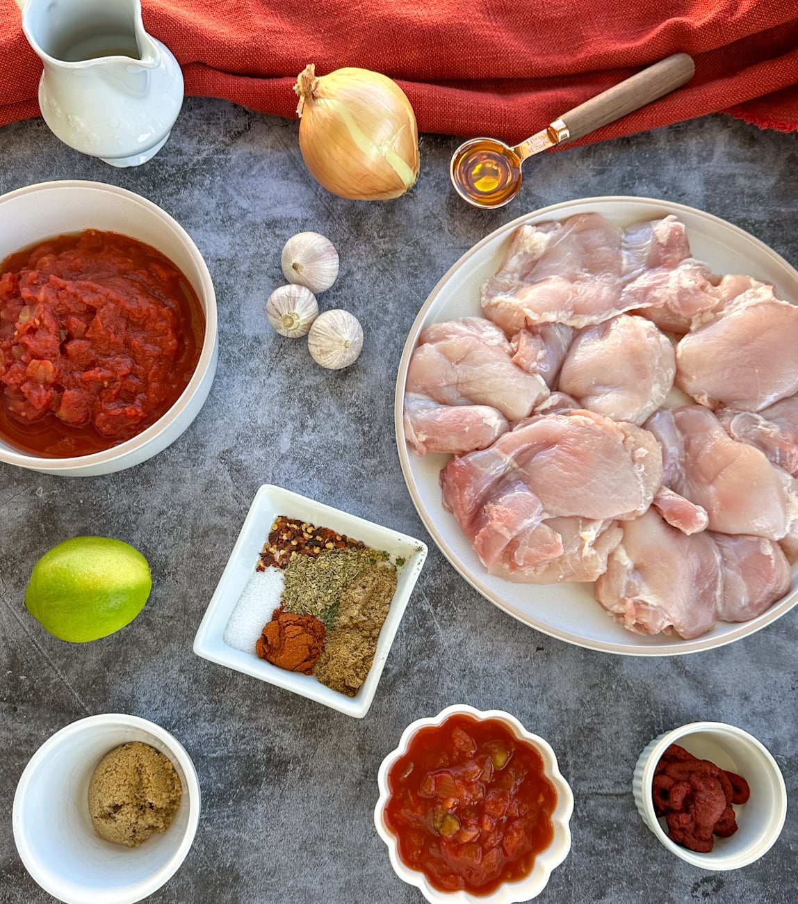 ingredients for slow cooker mexican shredded chicken