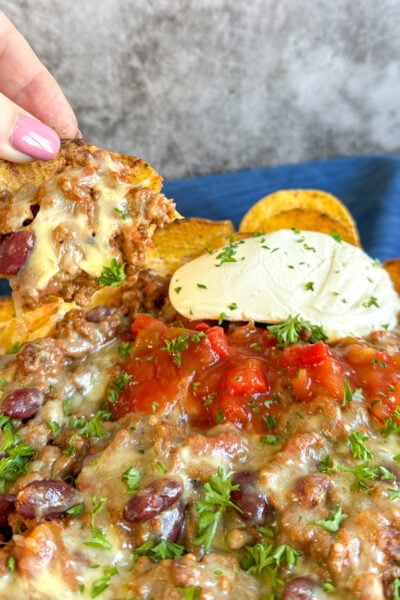 cornchips loaded with beef nacho chilli
