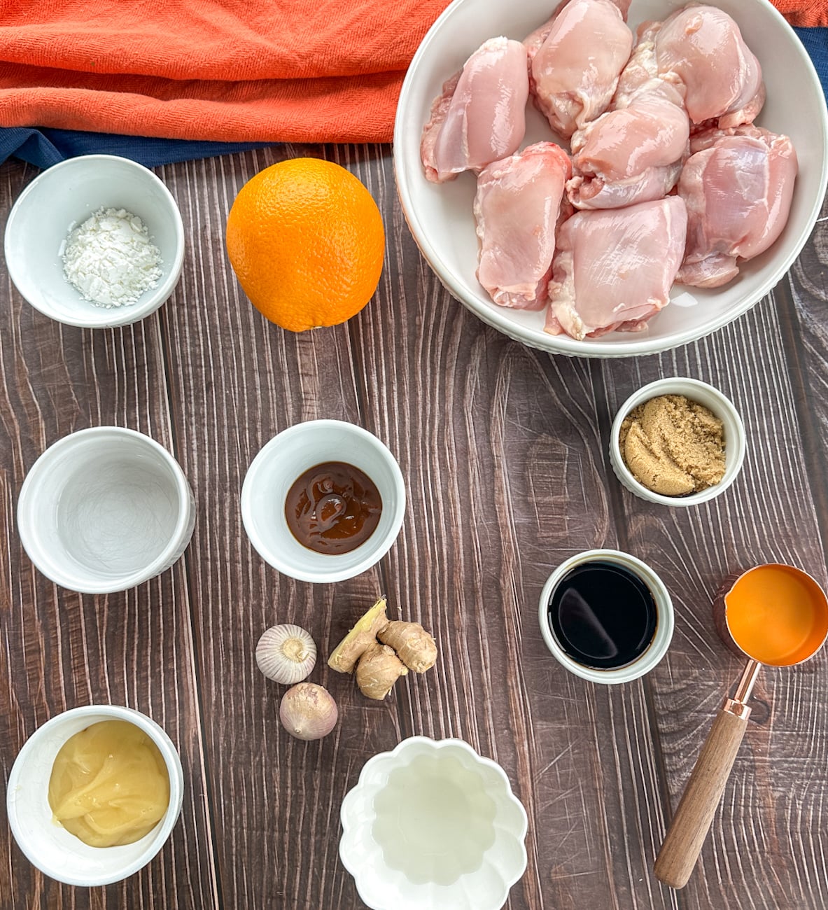 ingredients for orange chicken