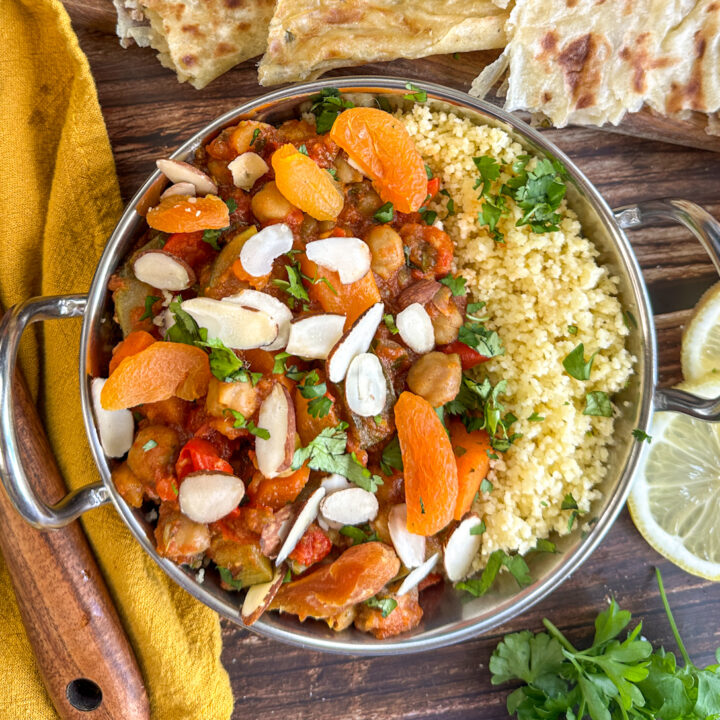 bowl of moroccan vegetable tagine