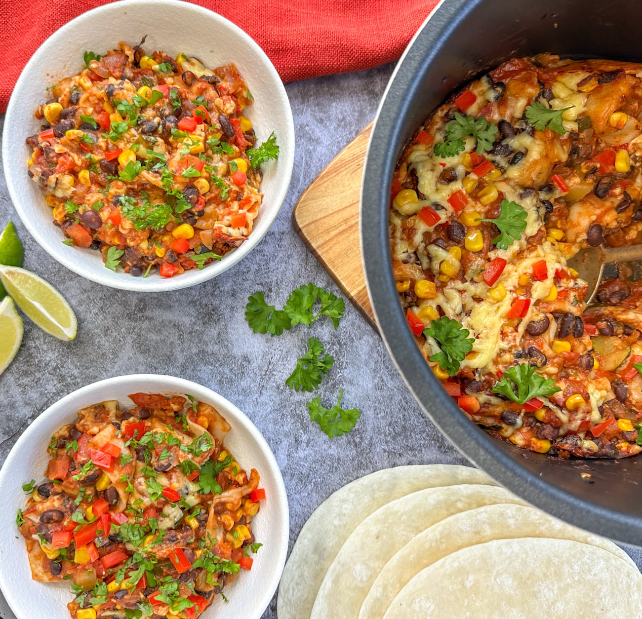 Slow Cooker Enchillada Casserole