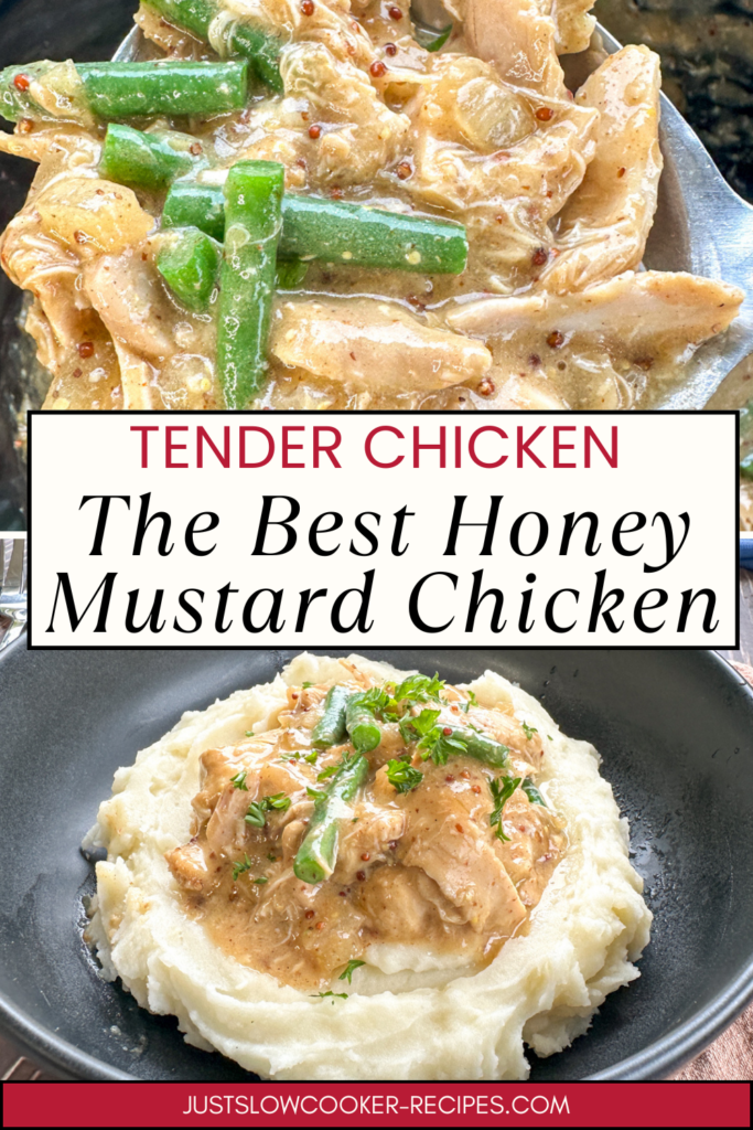 Best Slow Cooker Honey Mustard Chicken Recipe Pinterest Pin