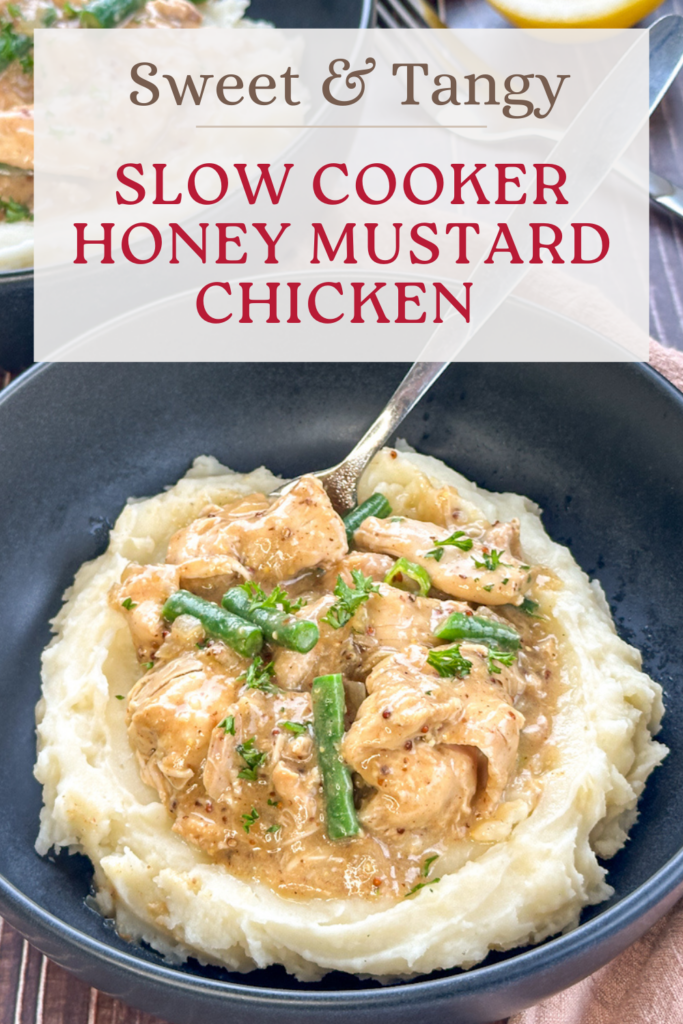 Easy Honey Mustard Chicken (Slow Cooker) Pinterest Pin