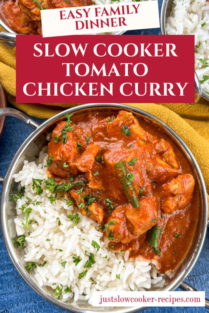 Easy Slow Cooker Tomato Chicken Curry Pinterest Pin