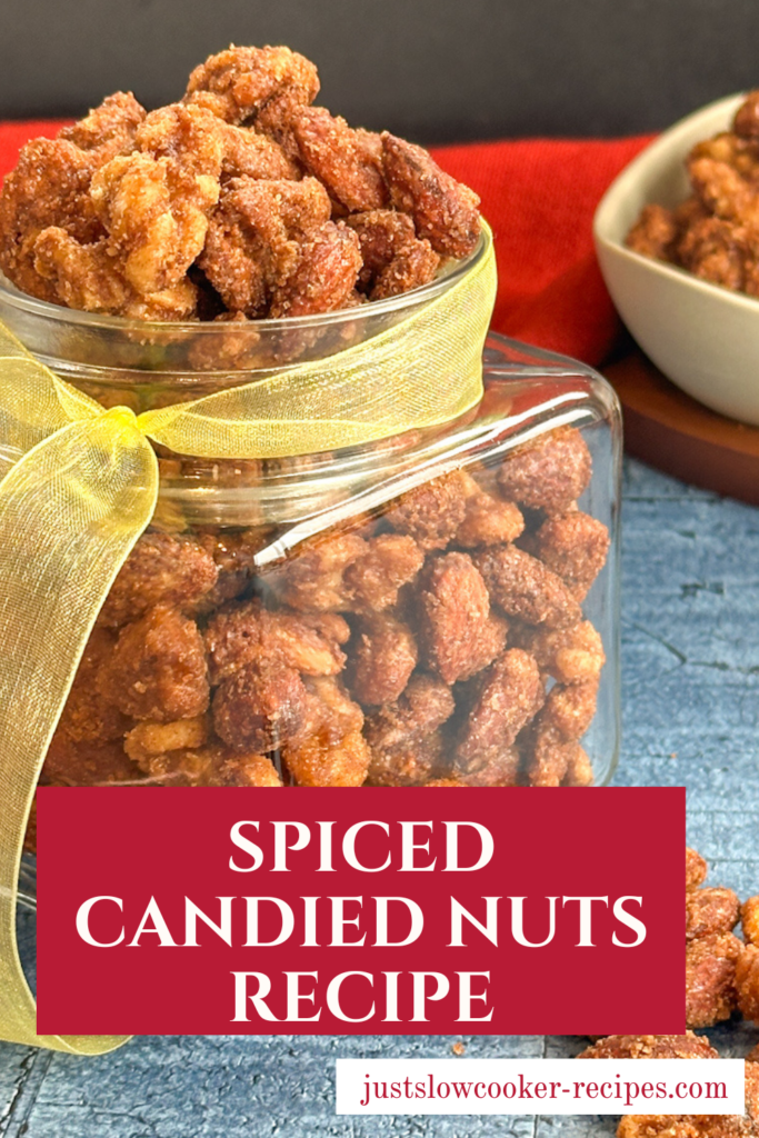 Slow Cooker Candied Nuts with Warm Spices Pinterest Pin