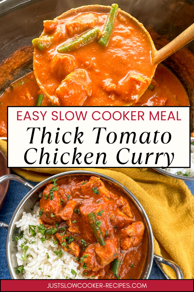 Slow Cooker Chicken Curry with Tomato Base Pinterest Pin
