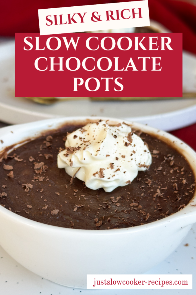 How to make the best slow cooker chocolate pots pinterest pin