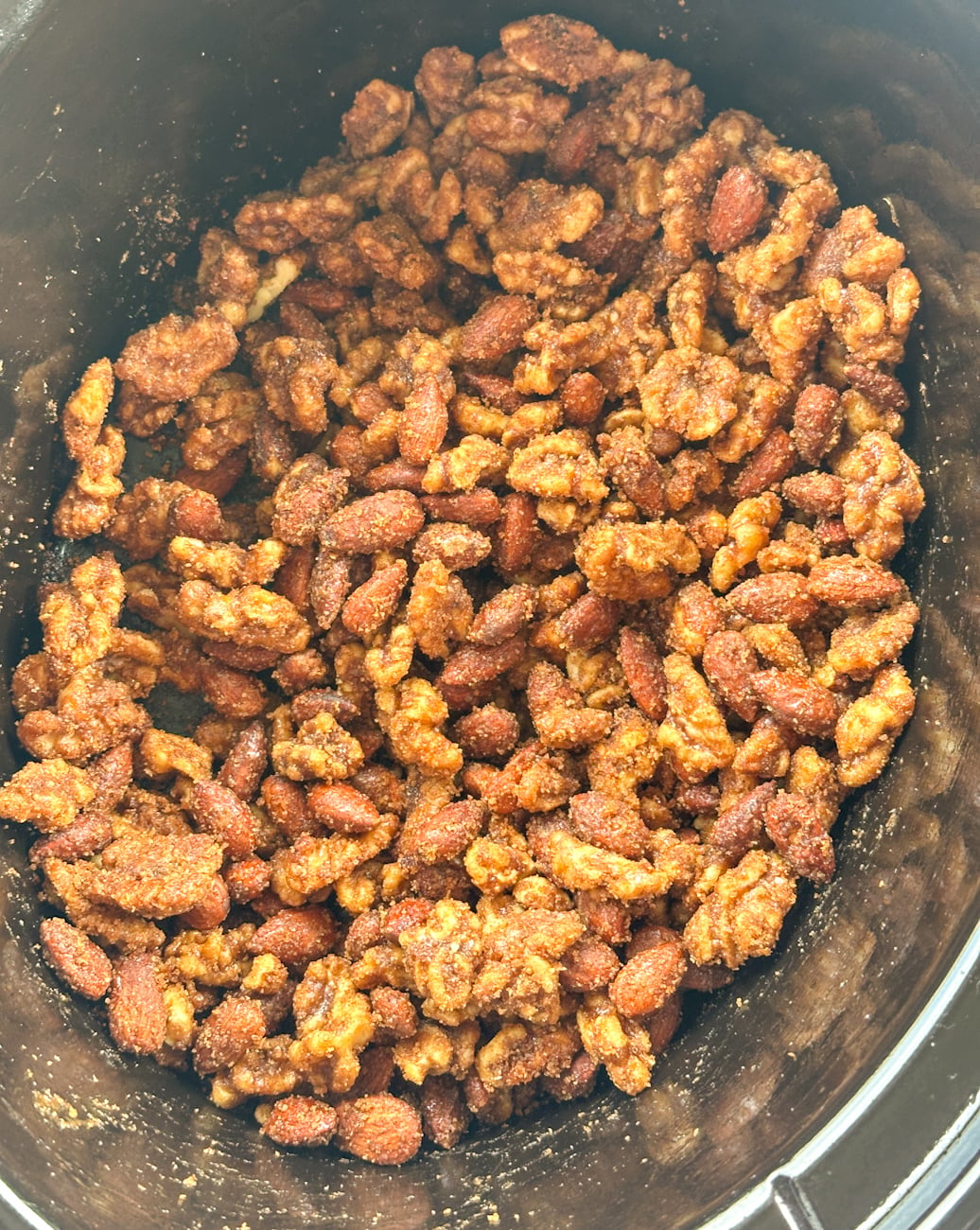candied spiced nuts cooked in the slow cooker