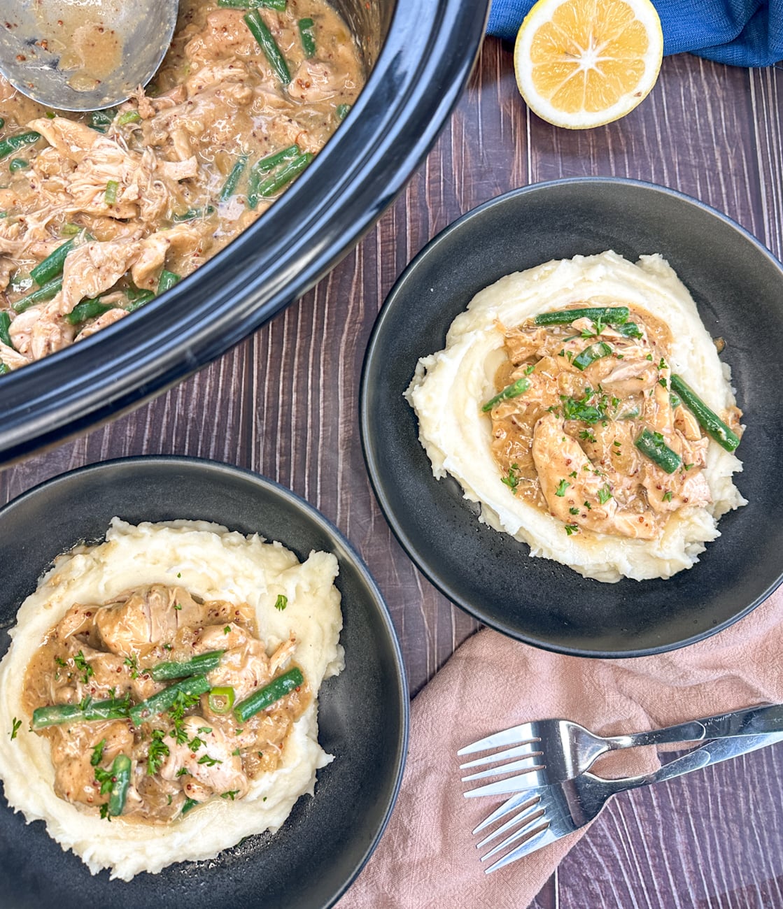 Slow cooker honey mustard chicken