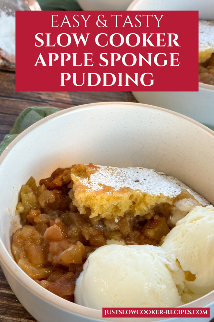 Easy Slow Cooker Apple Sponge Pudding Pinterest Pin