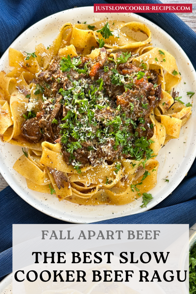 Fall Apart Beef The Best Slow Cooker Beef Ragu Pinterest Pin