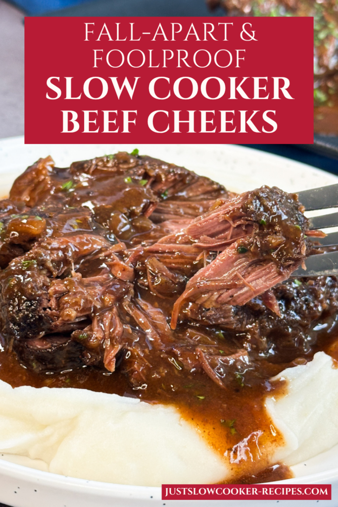 Fall-Apart & Foolproof Slow Cooker Beef Cheeks Pinterest Pin