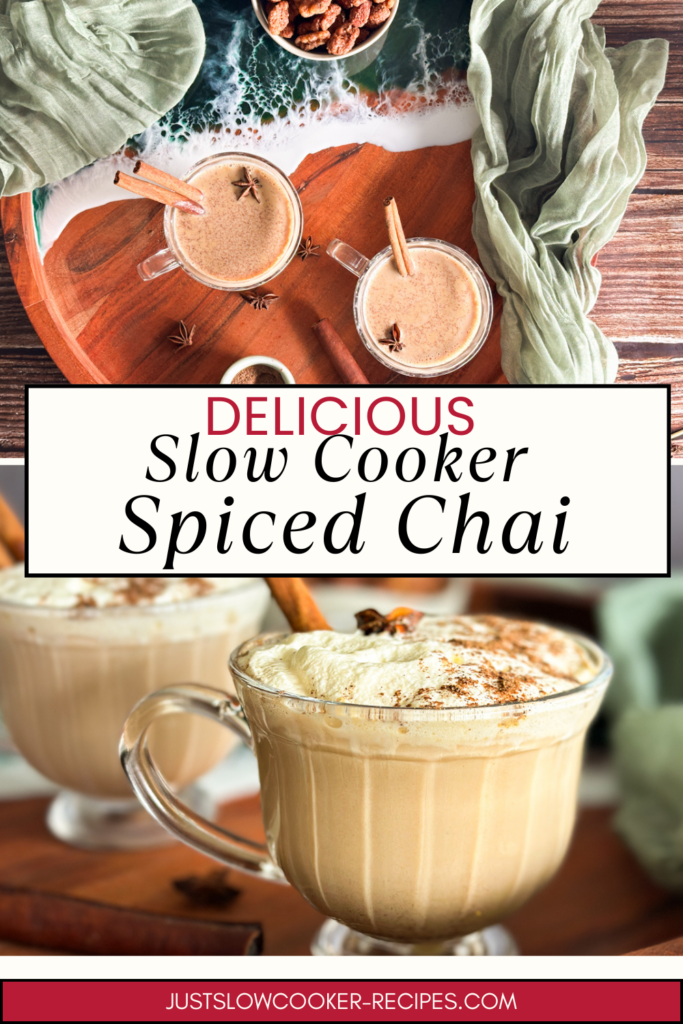 How To Make Slow Cooker Spiced Chai Pinterest Pin